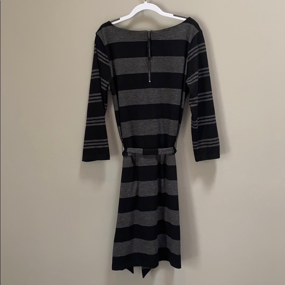 LOFT Black and Gray Lightweight Sweater Dress - Picture 2 of 7